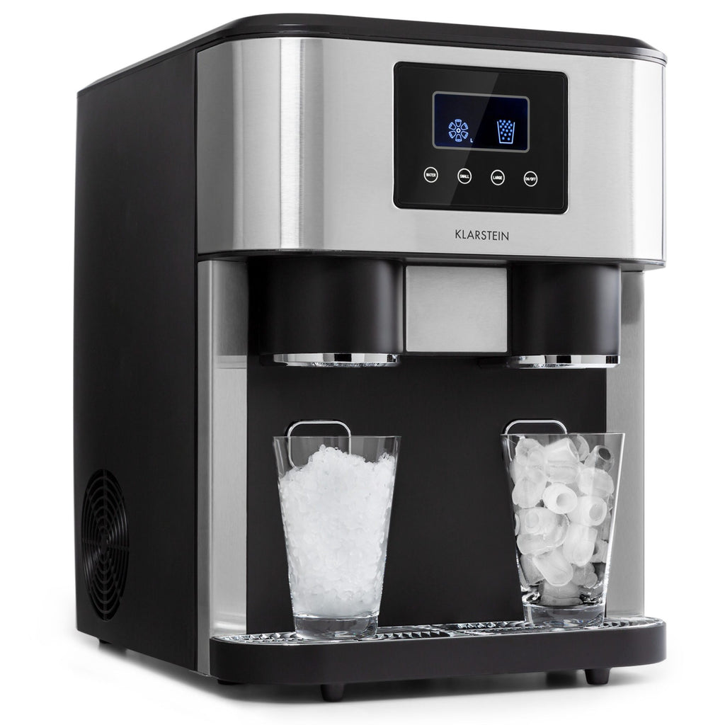 KLARSTEIN Eiswürfelmaschine Eiszeit Crush Eiswürfelmaschine 15 kg/24h 2 Größen Crushed Ice